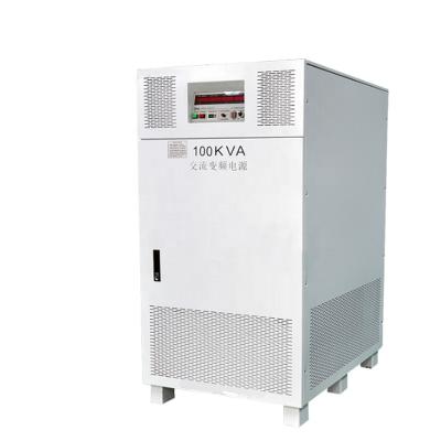 China AC Input Frequency Converter 380V 100KVA Single Phase 50Hz 300V Output Power Supply 1400*1100*800 for sale