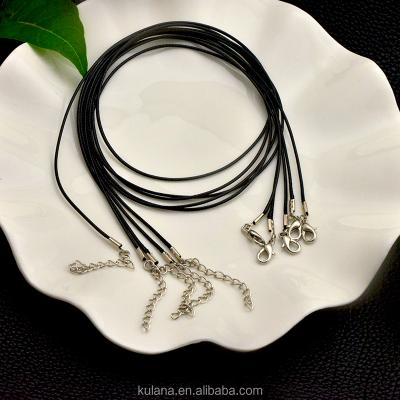 China Wholesale Lead Free Nickel And Black Wax Cotton Rope Necklace For Bracelet Pendant Jewelry Making 92305 for sale