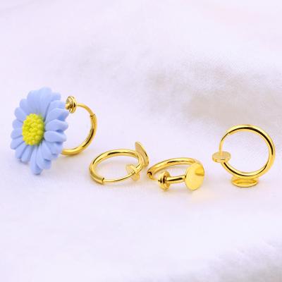 China Copper Material Non Pierced Invisible Spring Ear Clips Earrings For Ear Findings for sale