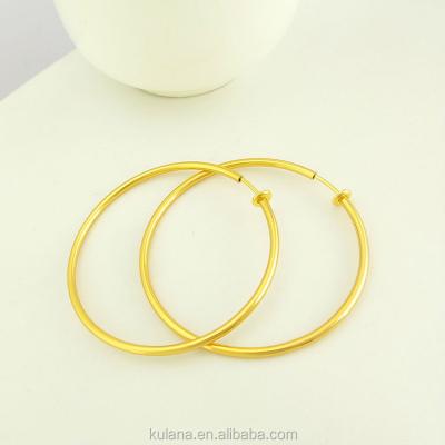 China Stainless Steel 40mm Width Fake Piercing Hoops Clip On Earrings Nose Lip Rings, Spring Earring Clips for sale