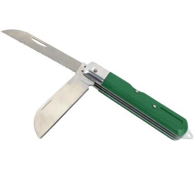 China Non-variable Professional Insulation Stripping Folding Stainless Steel Four Use Electricians Knife for sale