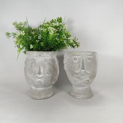 China Modern hot sale indoor and outdoor garden home decor flower pot cement flower pot modern decorative outdoor planter pot for sale