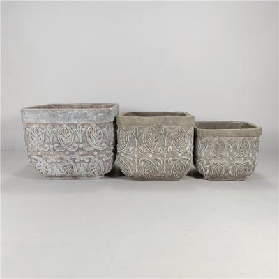 China Good Price Modern Cement Flower Planter Antique Garden Pot for sale