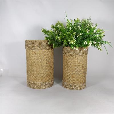 China China Manufacturer Flower Cement Planter Modern Garden Pot Bamboo Woven Flower Pots And Planters for sale