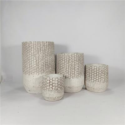 China Modern Wholesale Cement Flower Planter Garden Pot China Factory Indoor Outdoor Cement Pot for sale