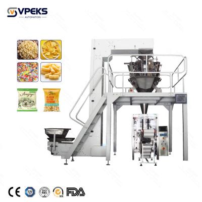 China Food Puffed Food Potato Chips Frozen Food Combination Weighing Automatic Packing Machine with Factory Price for sale