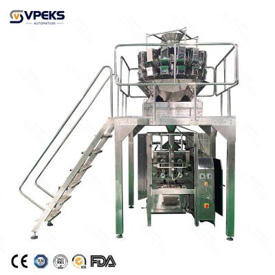 China Food Factory Price Combination Scale with Lapel Vertical Automation Packing Machine for Potato Chips Frozen food Biscuits for sale