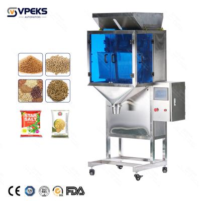 China Food VPEKS Automation High Efficient Two-head Scale Automatic Quantitative Packing Machine for Salt Seeds Food Chemical Industry for sale