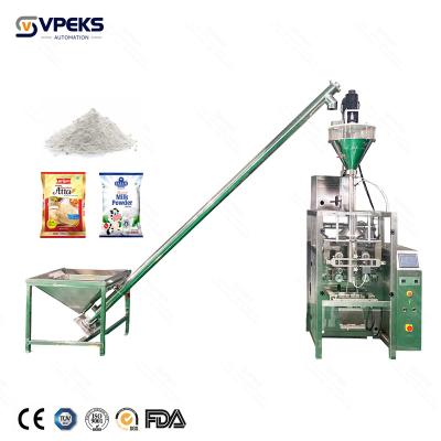 China Food VPEKS Pneumatic Back Sealing Powder Packing Machine for Powder Granule Liquid Sauce Materials for sale