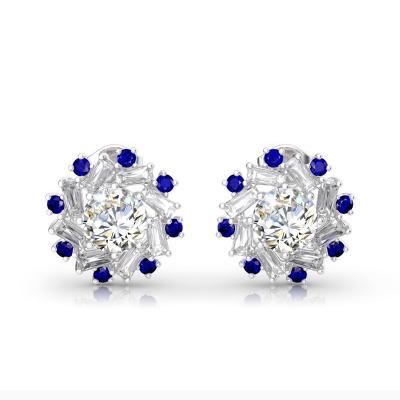 China hypoallergenic jewelry wholesale Starsgem 925 Silver Diamond Moissanite 1ct 6.5mm Sterling Silver Stud Earrings for sale