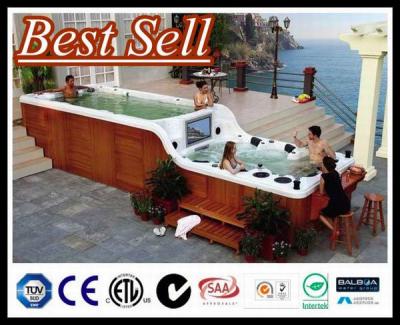 China Massage Endless Design 7 Person Dual Zone Unique Design Swimming Spa / Swim Spa With 3 Pcs 9.5