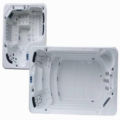 China Portable Combo Pool Hot Tub Hydrotherapy Pool Rectangle for sale