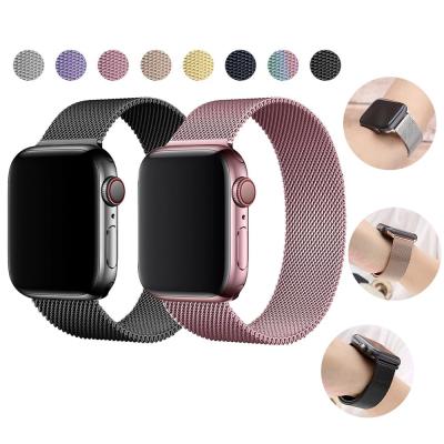 China New Flexible Magnetic Loop For Apple Watch Band 38mm 40mm 42mm Compatible Milanese Loop 44mm For Series 6/se/5 4 3 2 1 for sale