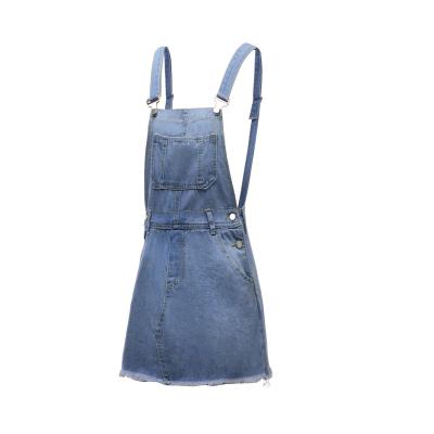 China Breathable professional manufacturing suspender skirt slim dress suspender skirt ripped destroyed women's jeans for sale