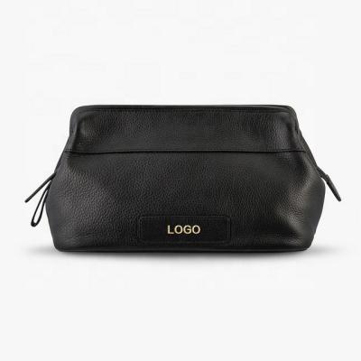 China Custom Logo Elegant Leather Cosmetic Bags Large Capacity Travel Makeup Bag For Women for sale