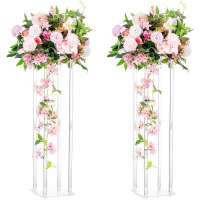 China Handmade Good Quality Display Racks Acrylic Flower Stand Flower Rack Plant Stand For Weddings for sale