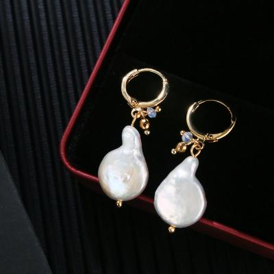 China New CLASSIC high quality fashionable elegant freshwater pearl earring handmade pearl jewelry unique natural pearl for sale