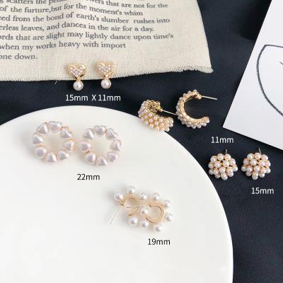 China Hot Selling Pearl Earring Cute Imitation PEARL Stud 925 Silver Post Pearl Ball Earrings for sale