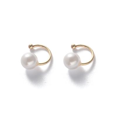 China Wholesale 2019 PEARL Pearl Clip Earrings Fashionable Simple Geometric Mini Cuff Earring for sale