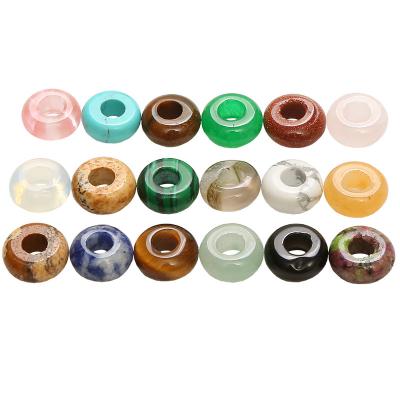 China Loose Stone 5*10mm (4mm) Agate Crystal Large Hole Charms Stone Bead Fit For Bracelet, Jewelry Grades for sale