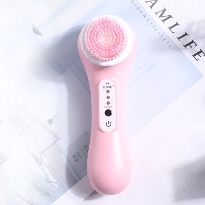 China Hot Selling Acne Treatment Home Use Waterproof Sonic Electronic Silicone Face Brush Electric Facial Cleansing Brush for sale