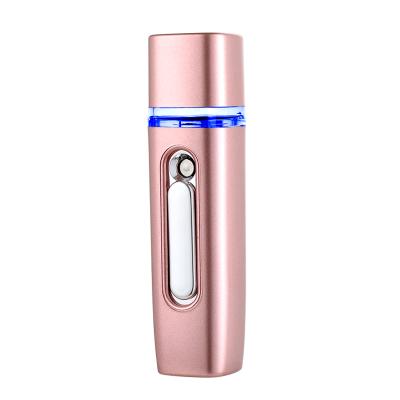 China Hot Selling Shrinking Mini Facial Sprayer Facial Steamer Mist Portable Electric Nano Pore Facial Massager Sprayer with USB Charging for sale