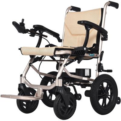 China Body health care manufacturer supply wholesale cheap price dual power and motor lightweight portable foldable electric wheelchair for disabled for sale