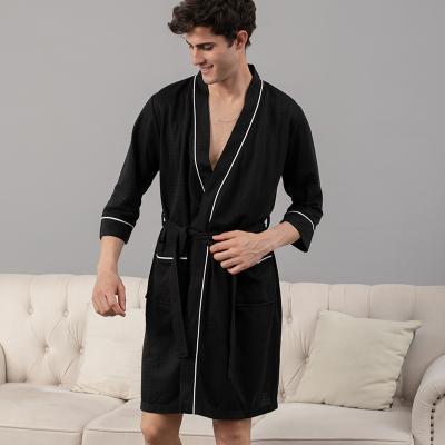 China Thermal onesies cotton sleepwear couple hooded bathrobe thin section women long robe family pajamas homewear long for sale