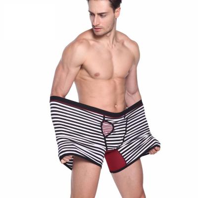 China Men's Big Size Antibacterial Stripe Underwear Cotton Mens Underwear Lengthen Sports Underwear Men for sale