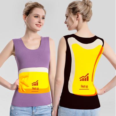 China Viable Man Women's Vests Plus Velvet Bottoming Deep No Trace Inside Crop Tank Tops Underwear Heat Upper Vest for sale