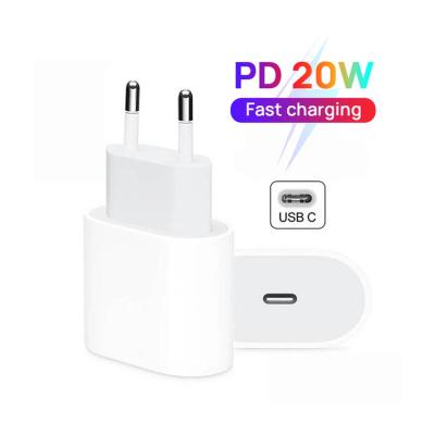 China Portable Travel Wall Charger Palladium Usb C 20w Fast Charging Adapter For Iphone 12/13 for sale