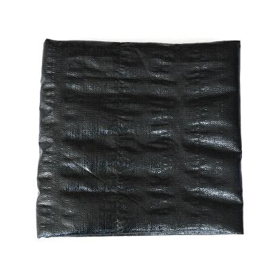 China HDPE Woven Ground Cloth 90g Black Plastic Grass Mat Plant Cover Plastic Mulch for sale