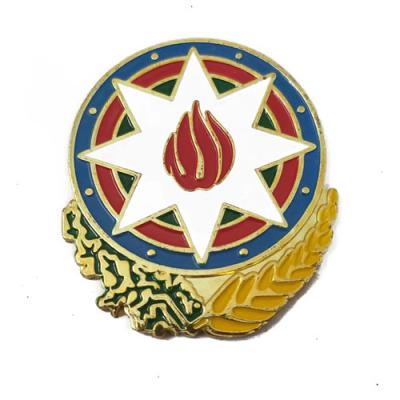 China 3D High Polish Precious Anniversary Souvenir Triumph Firefighter Metal Badge Without Pin for sale