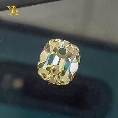 China Play or Vivi color fire yellow moissanite diamond OMC cut 8x10mm hot sale 4carat moissanite stone for jewelry for sale