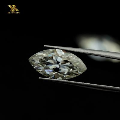 China Color Play or Fire Loose Stone 6x12mm 2ct Moissanite Brilliant Diamond Cut Moissanite Forever for sale