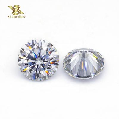 China Color Play Or Fire Loose Stone Color Diamond E-F Color Moissanite Factory Clarity Round Shape 8H&8A VVS Reduced Moissanite Price Per Carat for sale