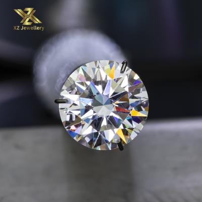 China Hot sale 3carat 9mm colorless white moissanite loose gemstone set or fire color moissanite diamond diamond for gold ring for sale