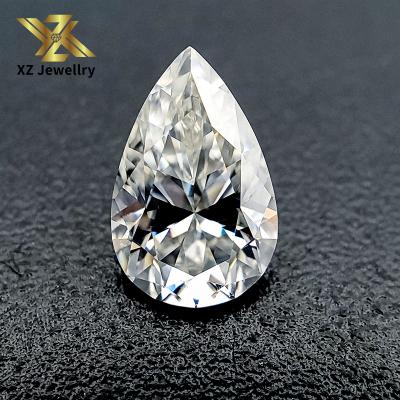 China Color Set Or Super White Fire Pear Shape 1.5 Carat Moissanite Loose Stones For White 18k Gold Jewelry Rings for sale