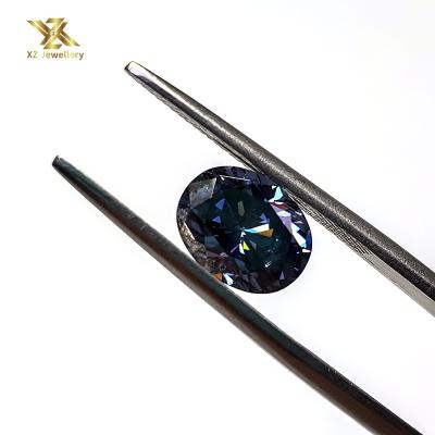 China Color Play Or Wholesale Fire Moissanite Loose Stones VVS 6X8MM Oval Shape 1.5 Carat Gray Moissanite for sale