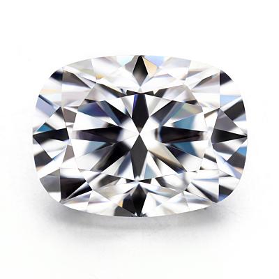 China 6x8mm color play or fire cushion cut E-F color customized moissanite loose stones for ring for sale