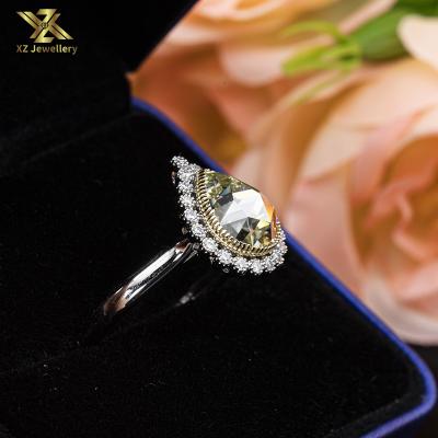 China CLASSIC design 18K gold moissanite ring 3CT white yellow moissanite wedding ring for woman for sale