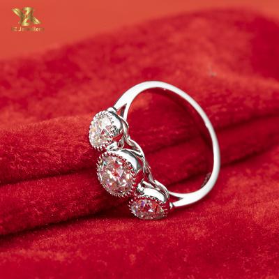 China 2020 CLASSIC Fashion Jewelry 9K Gold Wedding Ring GH OEC 1Carat Moissanite Ring for sale