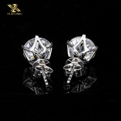 China Beautiful Classic Design 1ct OEC DEF Color VVS Moissanite Diamond With 14k Gold Earring Stud For Moissanite Jewelry for sale