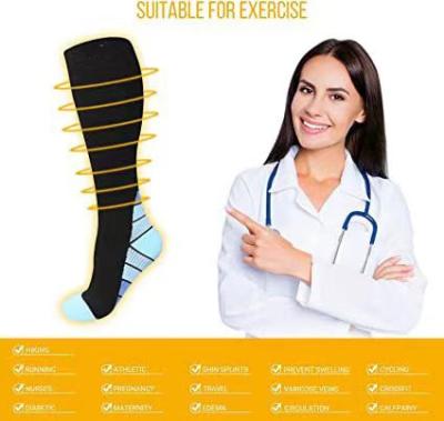 China Solid Sports Viable Soft Spandex Street Quality Stockings Elastic Compression Stockings Compression Stockings Men Women for sale