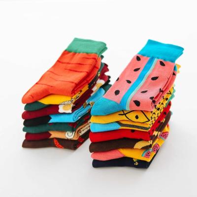 China Fashion sporty cute colorful cartoon kawaii fashion funny chicken egg monkey fruit socks women cotton socks for sale