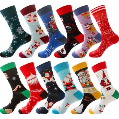 China Viable Mens Womens Lover Lover New Christmas Halloween Celebrate Cute Santa Elk Gift Party Cookies Happy Funny Socks Cotton Socks for sale