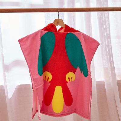 China The best price of children's cardboard QUICK DRY warm towel poncho beach poncho bath designs for sale