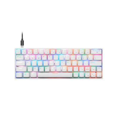 China Anti-ghosting Computer Keyboard Manufacturer Customized Mechanical Portable RGB Backlit Gamer Mini USB Wired Mechanical Keyboard for sale