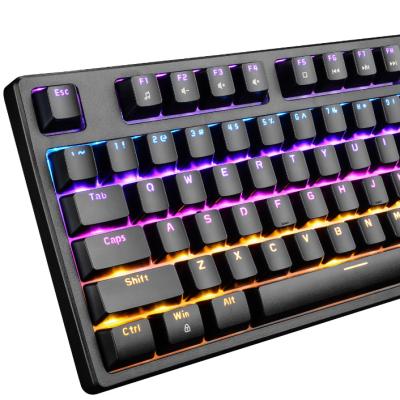 China Waterproof Anti-Ghosting Mechanical Keyboard Gaming Keyboard with RGB LED Backlight for PC Pro Gamer for sale