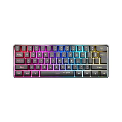 China Anti-ghosting best-selling 61 key mechanical laptop keyboard with RGB backlight for win pc gamers to choose for sale